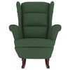 vidaXL Rocking Chair with Solid Wood Rubber Legs Dark Green Velvet