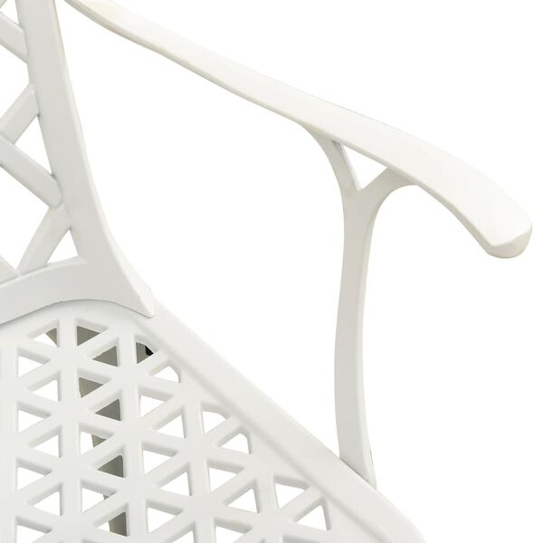 vidaXL Garden Chairs 2 pcs Cast Aluminium White