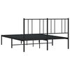 vidaXL Metal Bed Frame without Mattress with Headboard Black 150x200cm