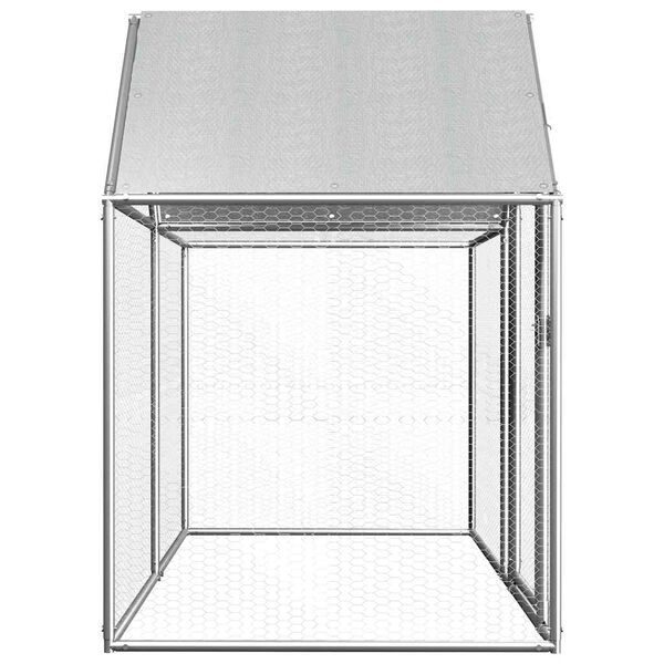 vidaXL Chicken Coop 2x1x1.5 m Galvanised Steel