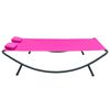 vidaXL Outdoor Lounge Bed Fabric Pink