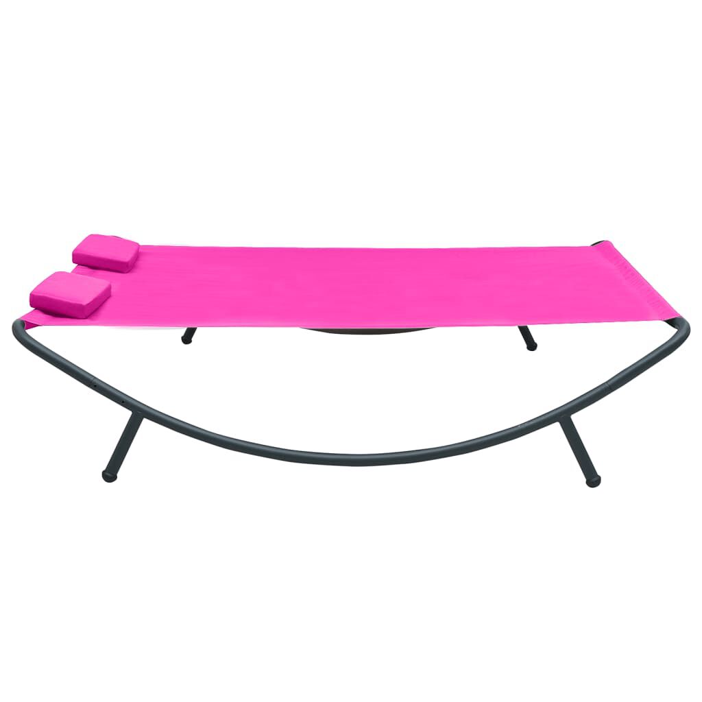 vidaXL Outdoor Lounge Bed Fabric Pink