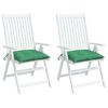 vidaXL Chair Cushions 2 pcs Green 40x40x7 cm Oxford Fabric