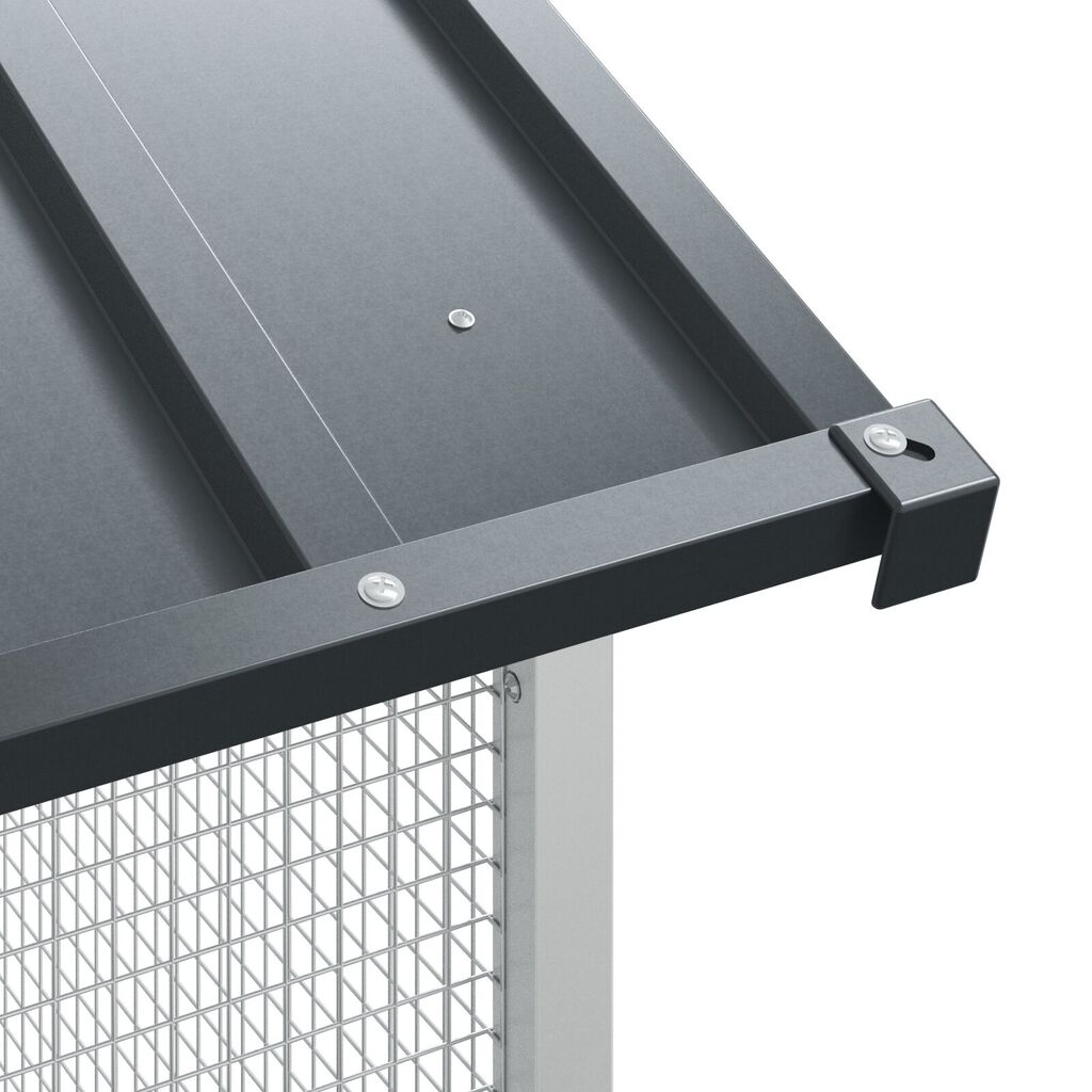 vidaXL Bird Cage Anthracite215x78x200 cm Galvanised Steel