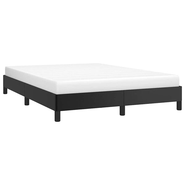 vidaXL Bed Frame without Mattress Black 137x187 cm Double Faux Leather