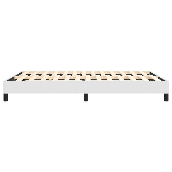 vidaXL Bed Frame without Mattress White Full Faux Leather (US Only)