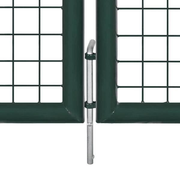 vidaXL Double Door Fence Gate Powder-Coated Steel