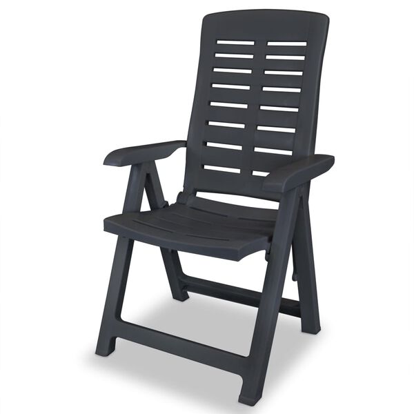 vidaXL 7 Piece Outdoor Dining Set Plastic Anthracite