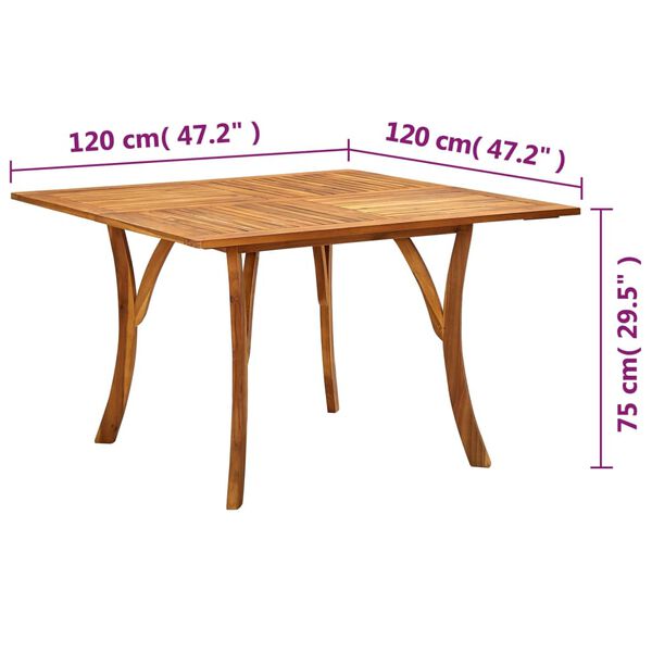 vidaXL 7 Piece Garden Dining Set Brown