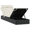 vidaXL Sunbed with Foldable Roof Black 213x63x97 cm Poly Rattan