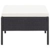vidaXL 3 Piece Garden Lounge Set with Cushions Poly Rattan Black