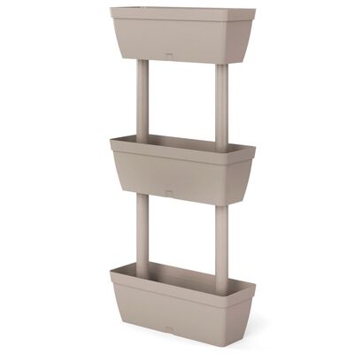 vidaXL Garden Planter 3 pcs 100 cm Taupe