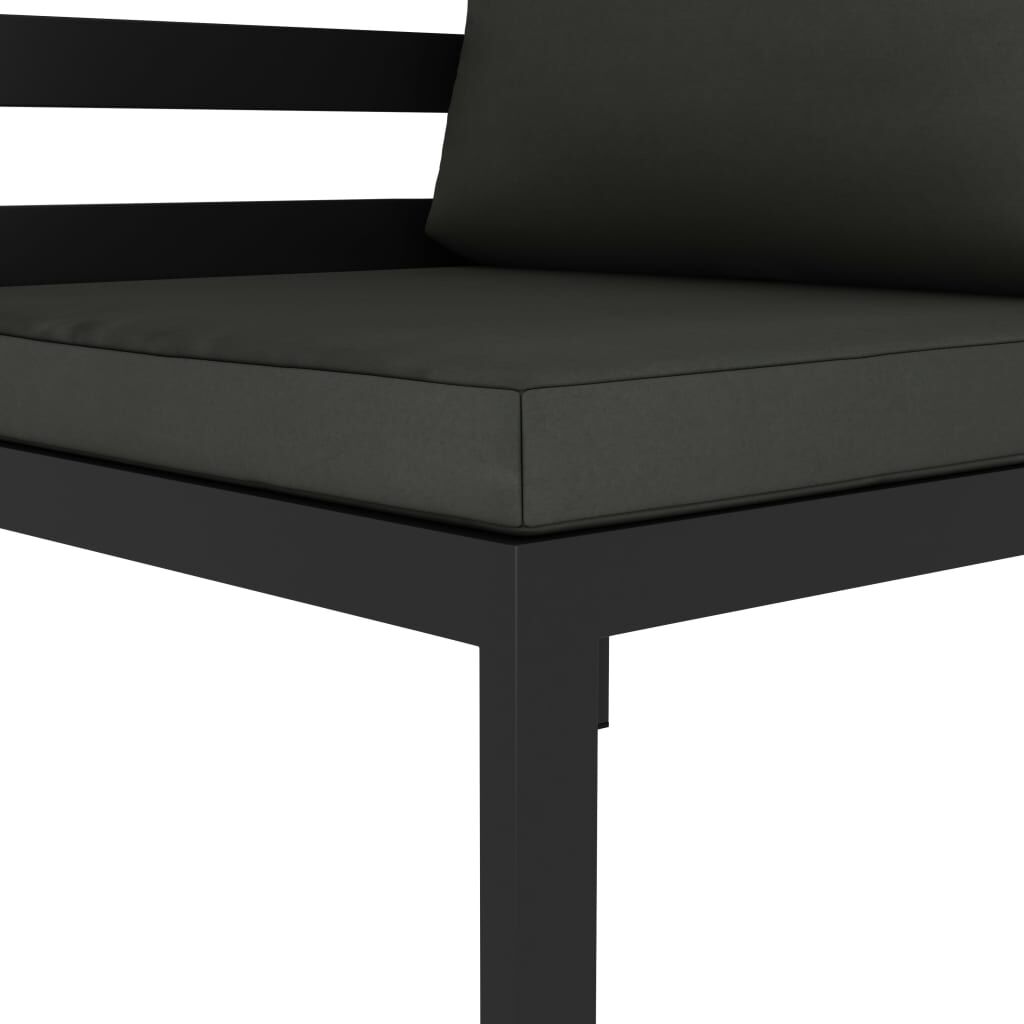 vidaXL 8 Piece Garden Lounge Set with Cushions Aluminium Anthracite
