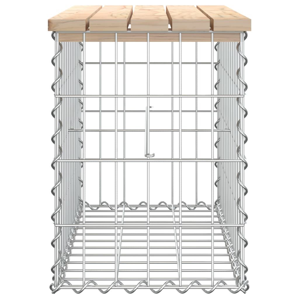 vidaXL Garden Bench Gabion Design 63x31.5x42 cm Solid Wood Pine