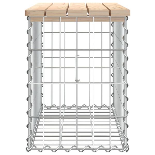 vidaXL Garden Bench Gabion Design 63x31.5x42 cm Solid Wood Pine