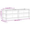 vidaXL Garden Planter White 150x50x50 cm Solid Wood Pine