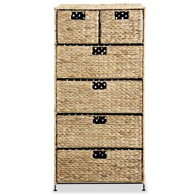 vidaXL Storage Unit with 6 Baskets 47x37x100 cm Water Hyacinth