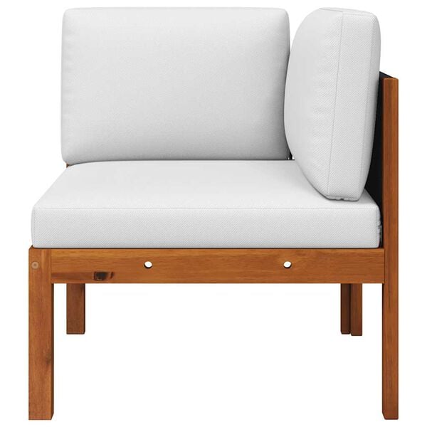 vidaXL Garden Corner Sofa with Cushions Wood Acacia&Rope