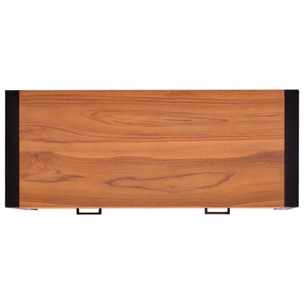 vidaXL Desk with 2 Drawers 100x40x75 cm Teak Wood