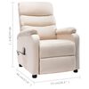 vidaXL Electric Massage Chair Cream Fabric