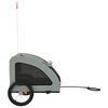 vidaXL Pet Bike Trailer Grey Oxford Fabric and Iron