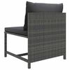 vidaXL 12 Piece Garden Lounge Set with Cushions Poly Rattan Grey