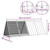 vidaXL Rabbit Cage Anthracite 201.5x80.5x71 cm Galvanised Steel
