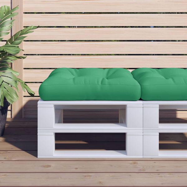 vidaXL Pallet Cushion Green 58x58x10 cm Fabric