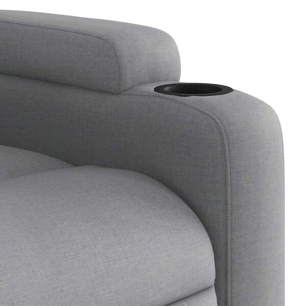 vidaXL Electric Stand up Massage Recliner Chair Light Grey Fabric