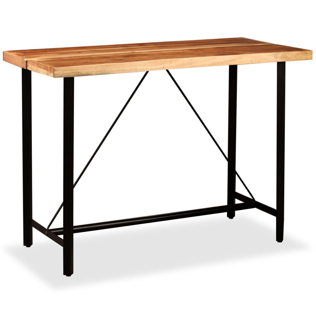 vidaXL Bar Table Solid Acacia Wood 150x70x107 cm