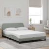 vidaXL Bed Frame "Dover" Light Grey 137x190 cm Double Velvet