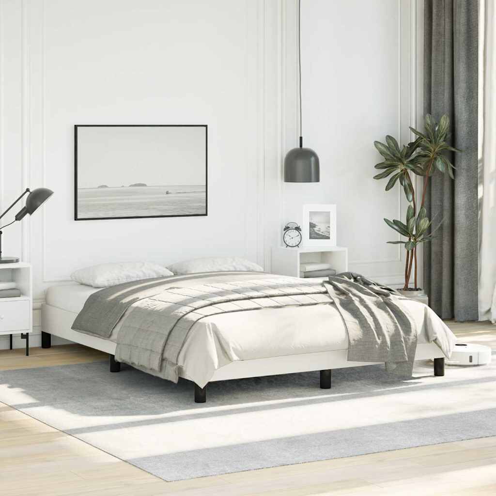 vidaXL Bed Frame without Mattress White 137x190 cm Full Faux Leather