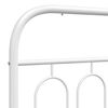 vidaXL Metal Bed Frame without Mattress with Headboard White 100x200cm