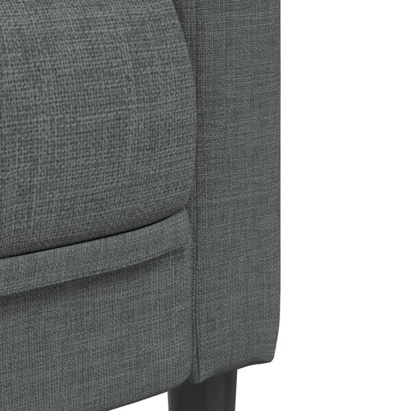 vidaXL Sofa 2-Seater Dark Grey Fabric