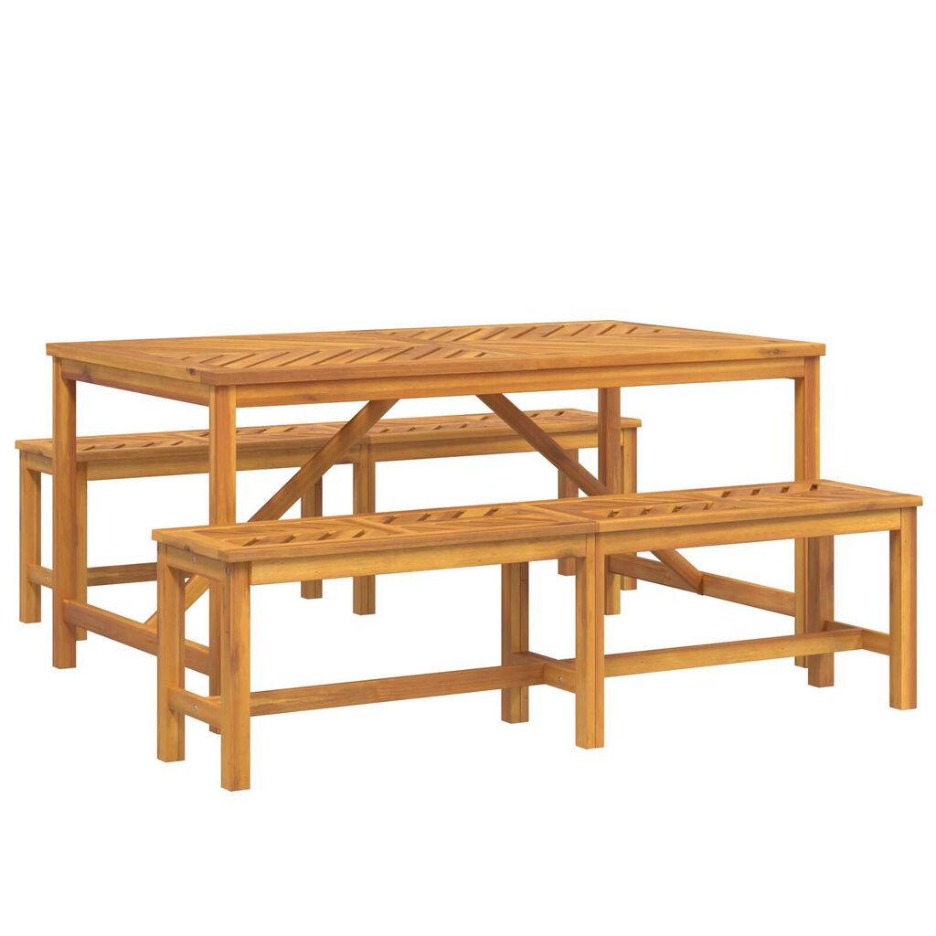 vidaXL 3 Piece Garden Dining Set Solid Wood Acacia