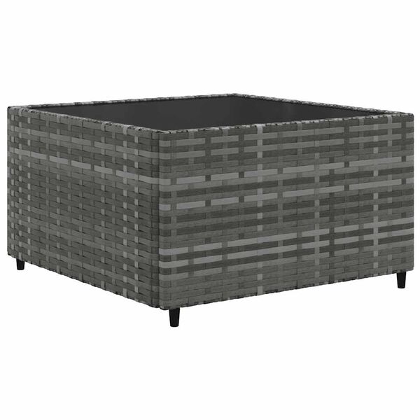 vidaXL 6 Piece Garden Lounge Set with Cushions Grey Poly Rattan