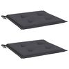 vidaXL Garden Chair Cushions 2 pcs Anthracite 40x40x4 cm Oxford Fabric