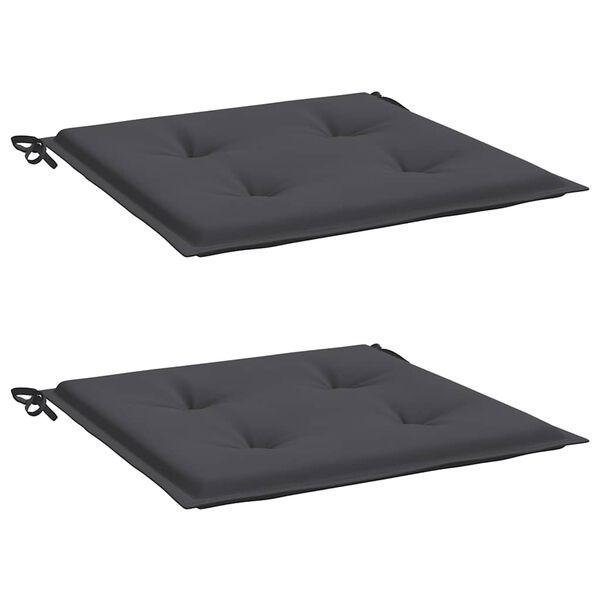 vidaXL Garden Chair Cushions 2 pcs Anthracite 40x40x4 cm Oxford Fabric