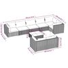 vidaXL 9 Piece Garden Lounge Set with Cushions Grey Poly Rattan