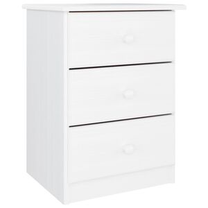 vidaXL Bedside Cabinet ALTA White 41x35x55.5 cm Solid Wood Pine
