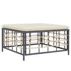 vidaXL 4 Piece Garden Lounge Set with Cushions Anthracite Poly Rattan