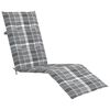 vidaXL Outdoor Deck Chair with Footrest and Cushion Solid Acacia Wood