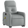 vidaXL Stand up Massage Recliner Chair Light Grey Fabric