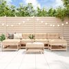 vidaXL 7 Piece Garden Lounge Set with Cushions Solid Wood