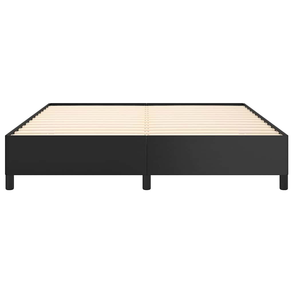 vidaXL Bed Frame without Mattress Black California King Faux Leather