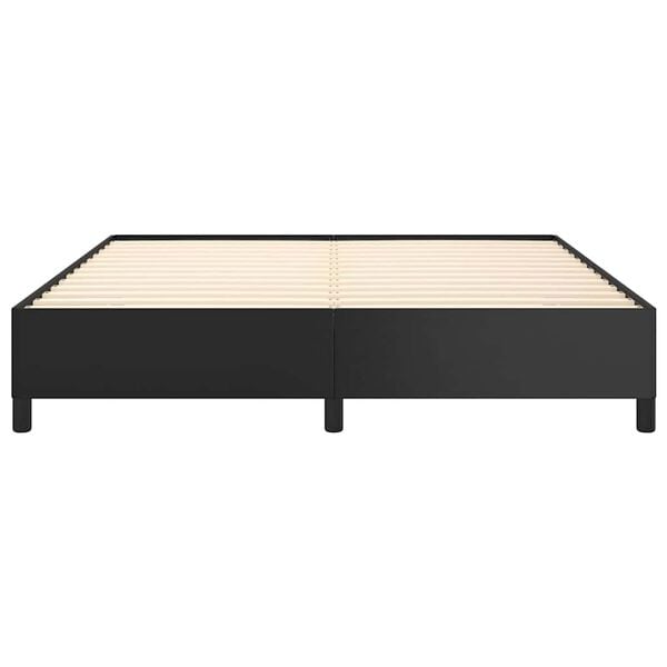 vidaXL Bed Frame without Mattress Black California King Faux Leather