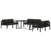 vidaXL 7 Piece Garden Lounge Set with Cushions Aluminium Anthracite