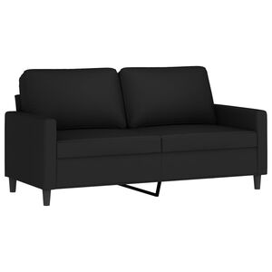 vidaXL 2-Seater Sofa Black 140 cm Velvet