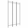 vidaXL 3-Panel Room Divider White 120x200 cm Fabric