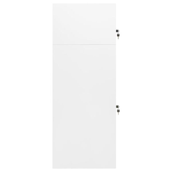 vidaXL Saddle Cabinet White 53x53x140 cm Steel